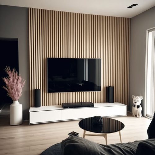 Holzpaneele Wand Tv
