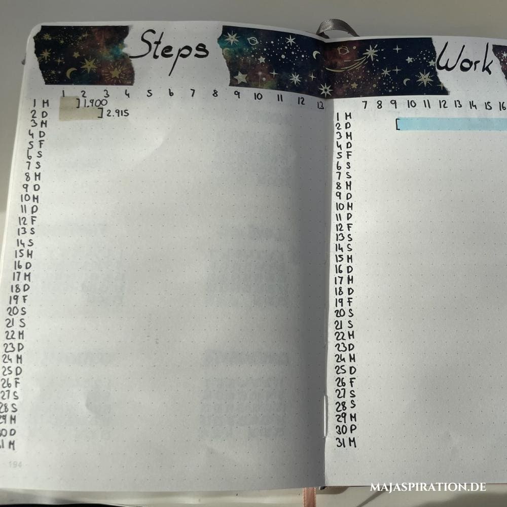 Bullet Journal Step Tracker Idee