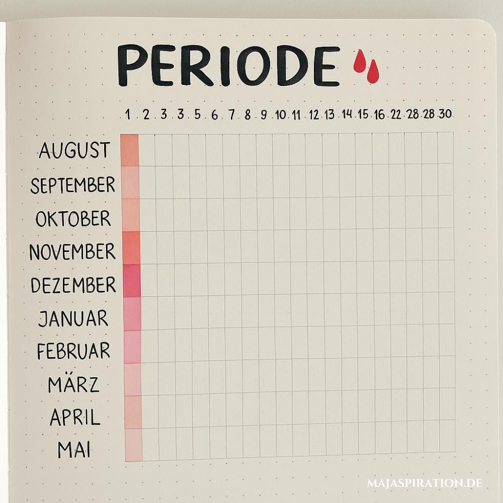 Bullet Journal Perioden Tracker