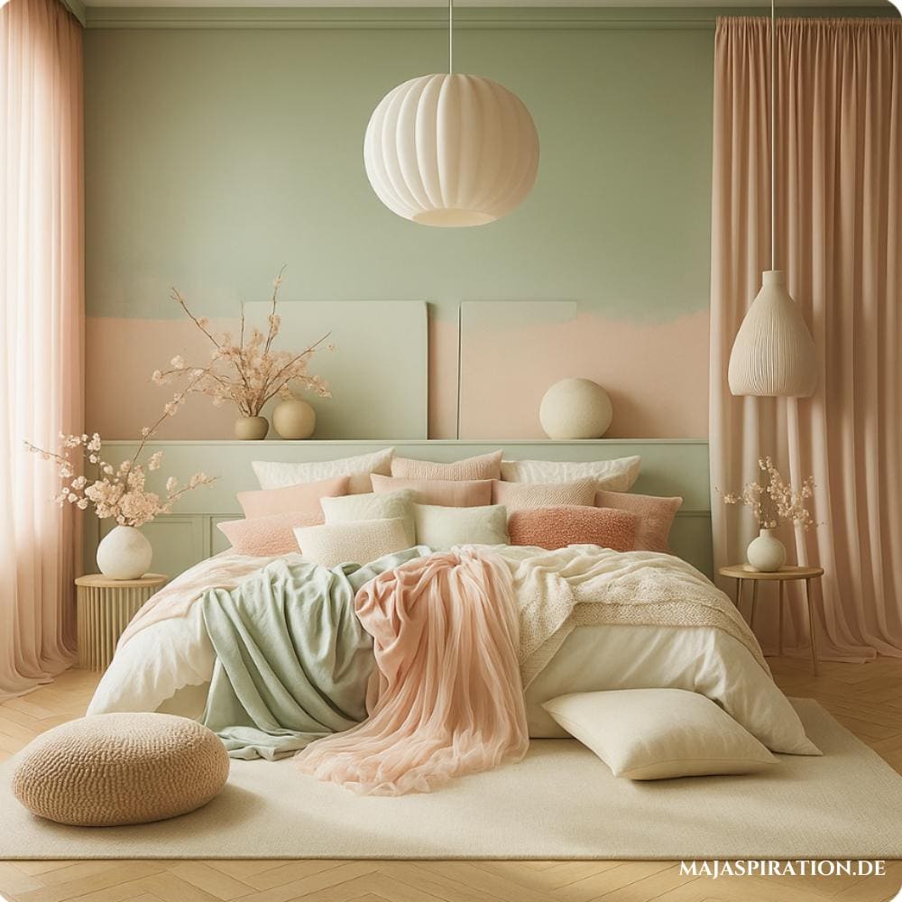 Schlafzimmer in Altrosa