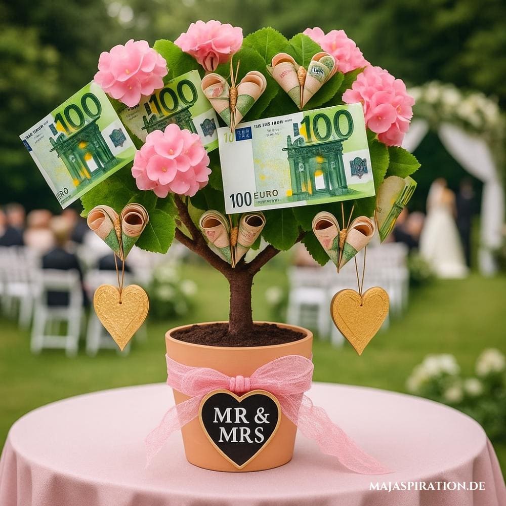 Geldbaum als Geldgeschenkidee für Hochzeiten