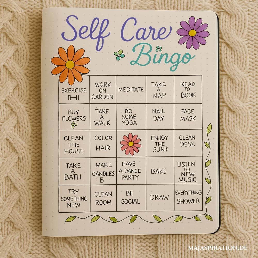 Self Care Bingo Bullet Journal Idee