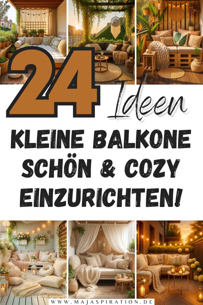 Kleine Balkone einrichten Ideen Pin