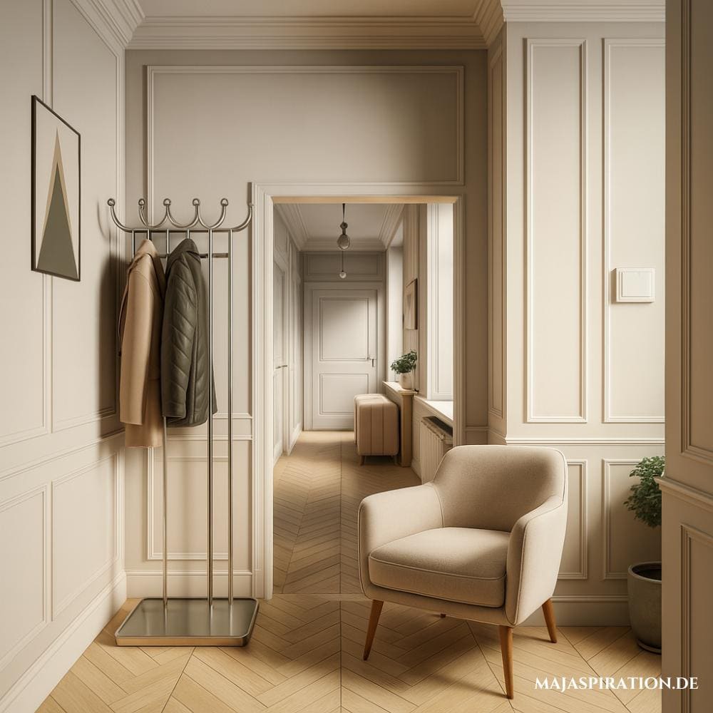 Platzsparende Idee für eine Garderobe im Flur