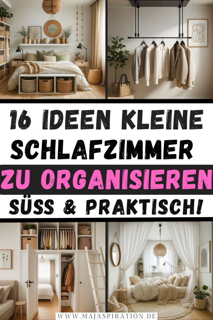 Kleine Schlafzimmer organisieren Pin