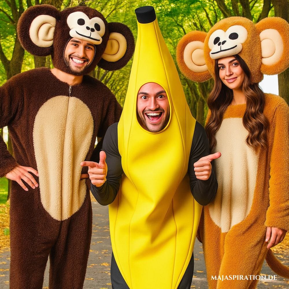 Kostümidee Affen und Banane