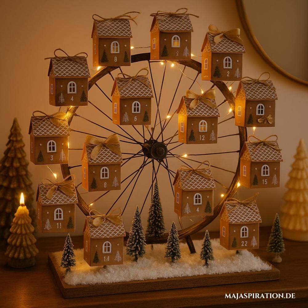 Kreativer DIY Adventskalender aus Fahrradreifen