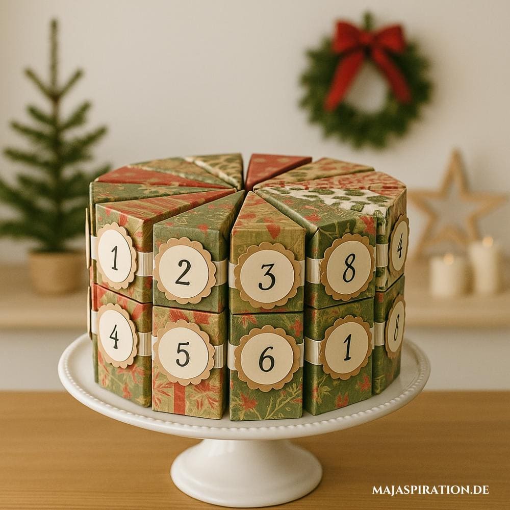 DIY Adventskalender in Kuchenform