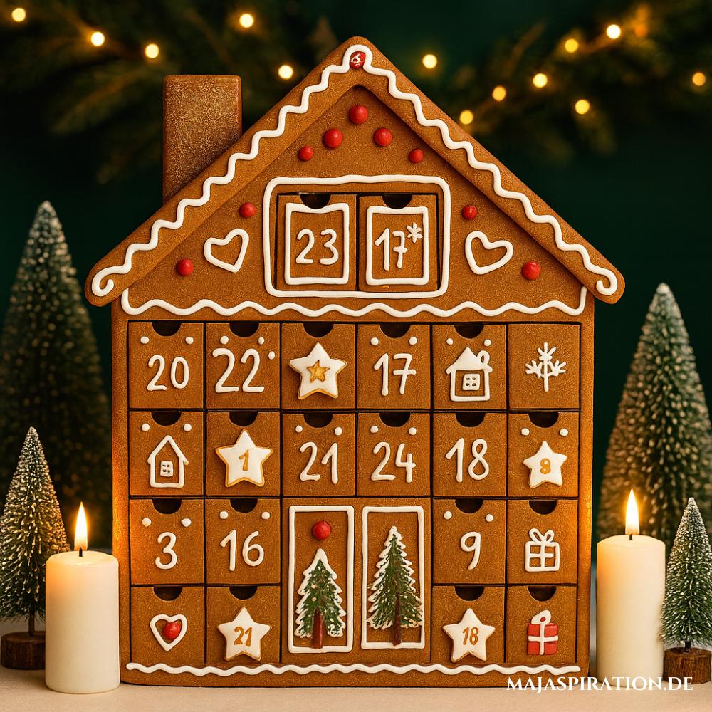 Adventskalender als Papphaus