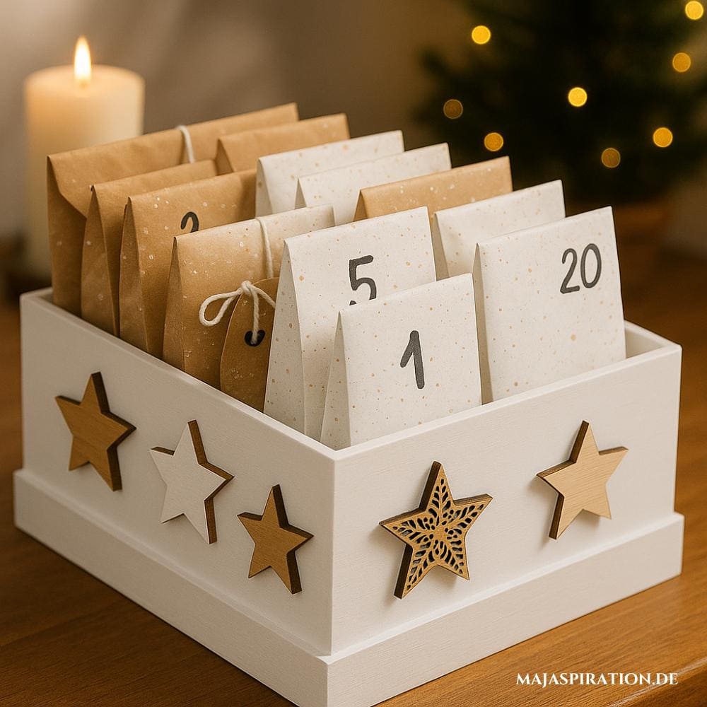 DIY Adventskalender in Kraftpapiertüten