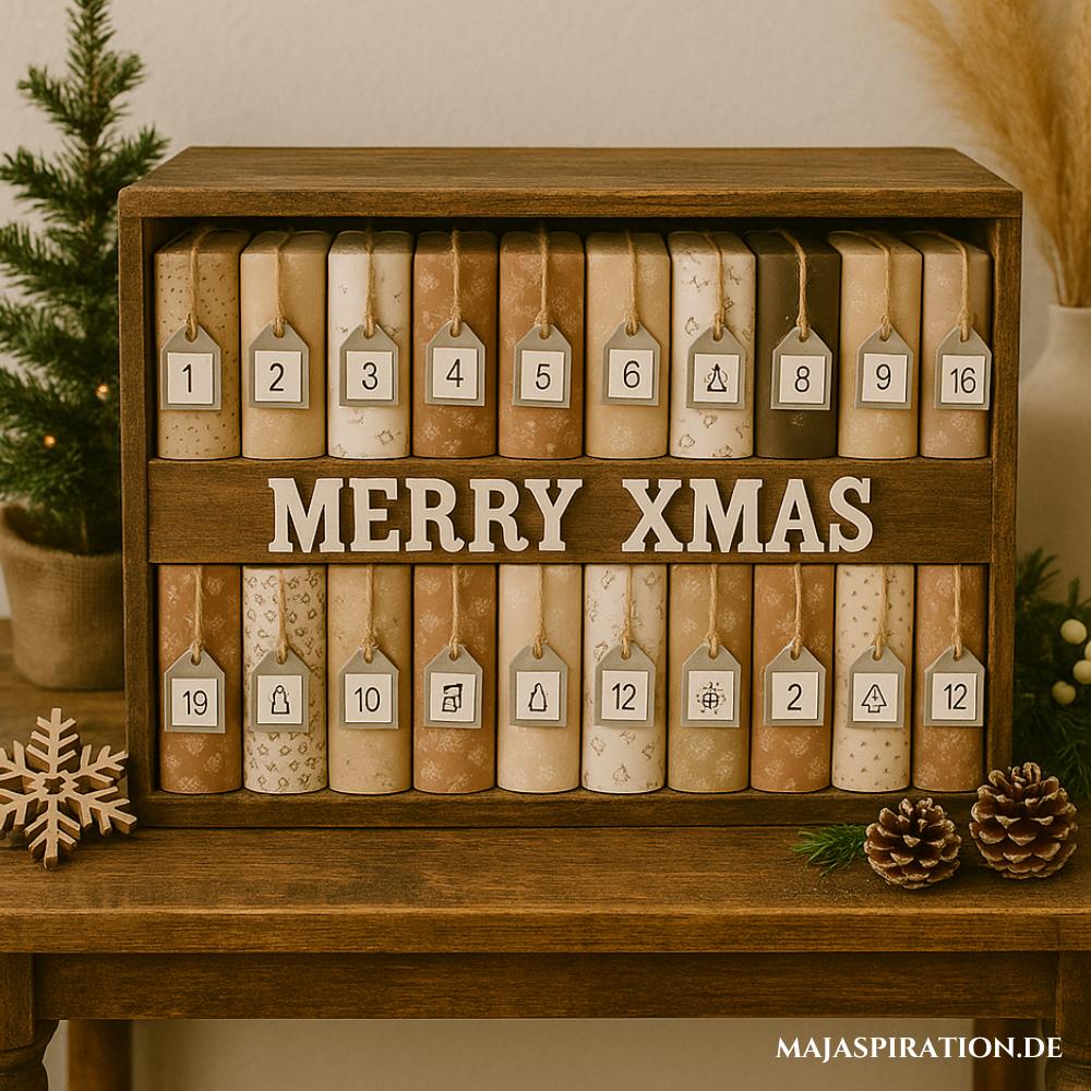 DIY Adventskalender Idee mit Bücherregal