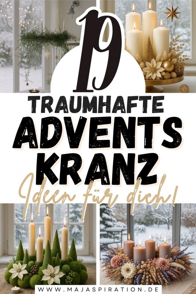 19 traumhafte Adventskranz Ideen Pin