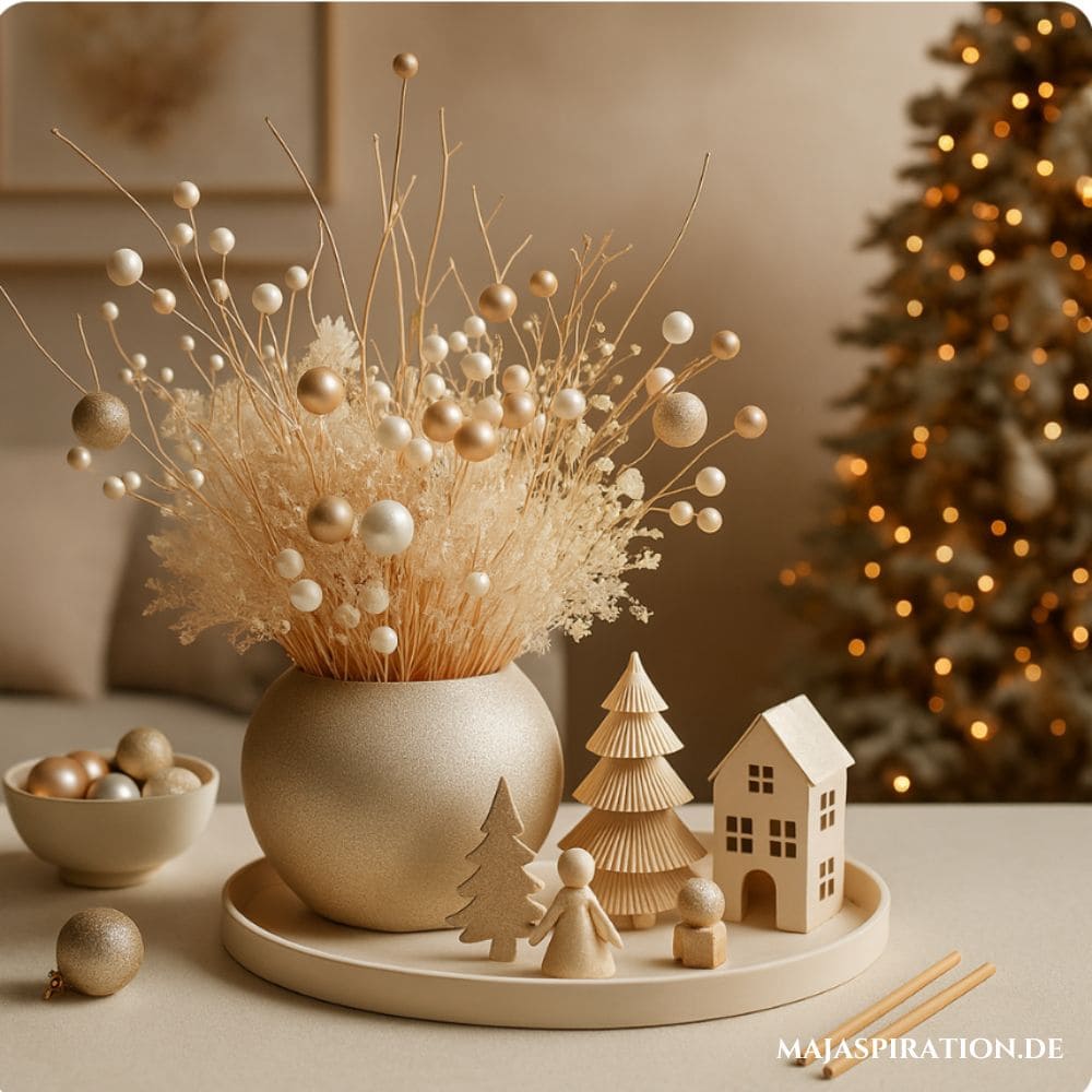 Beige Weihnachtsdeko Idee