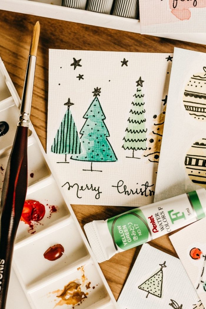 Weihnachtskarten basteln: 24 kreative & einfache DIY Ideen zum Selbermachen!