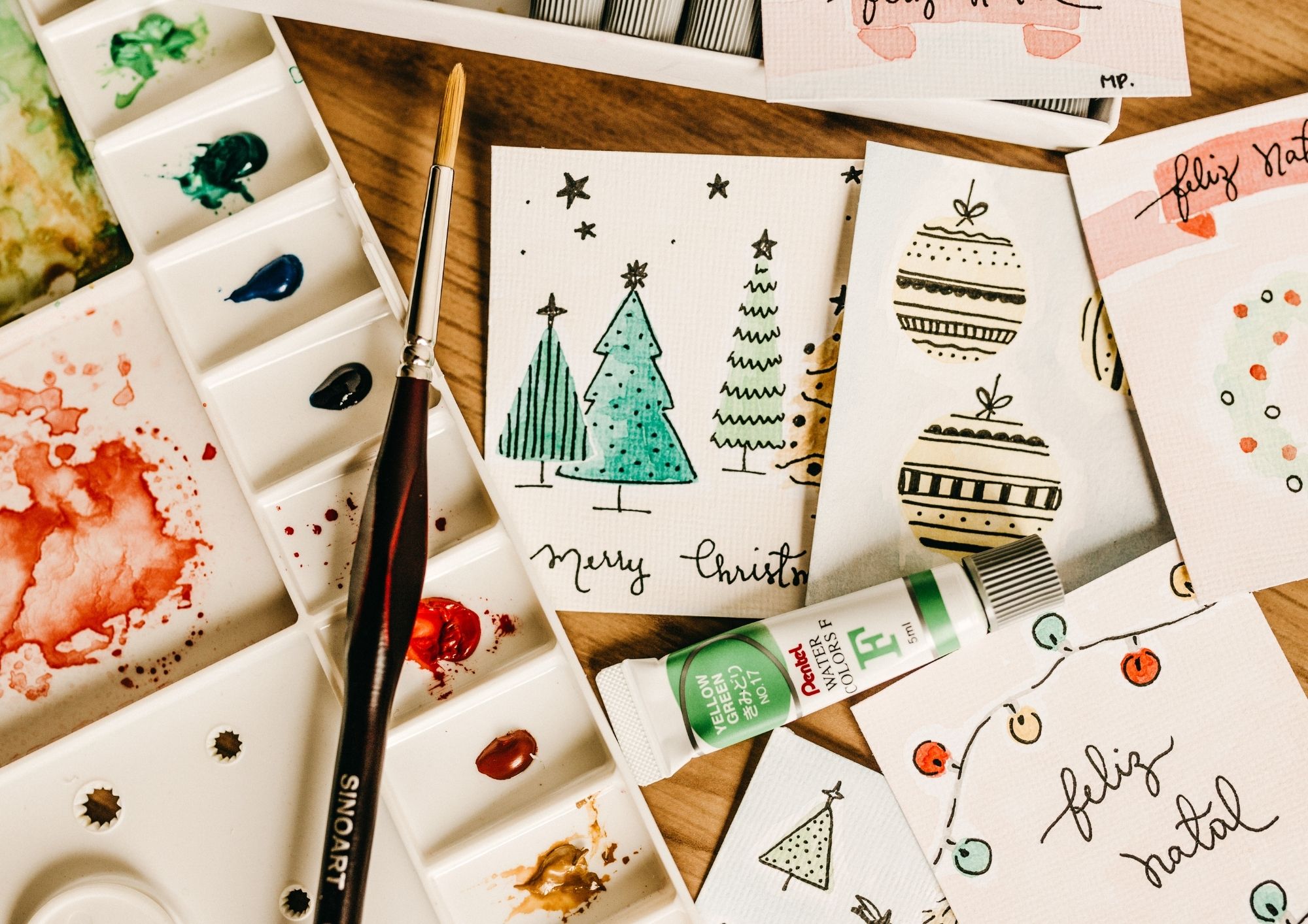 Selbstgemachte Ausgefallene Weihnachtskarten Basteln