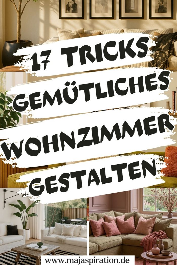 Gemütliche Wohnzimmer Ideen: 17 geniale Hacks für elegantes Design ...