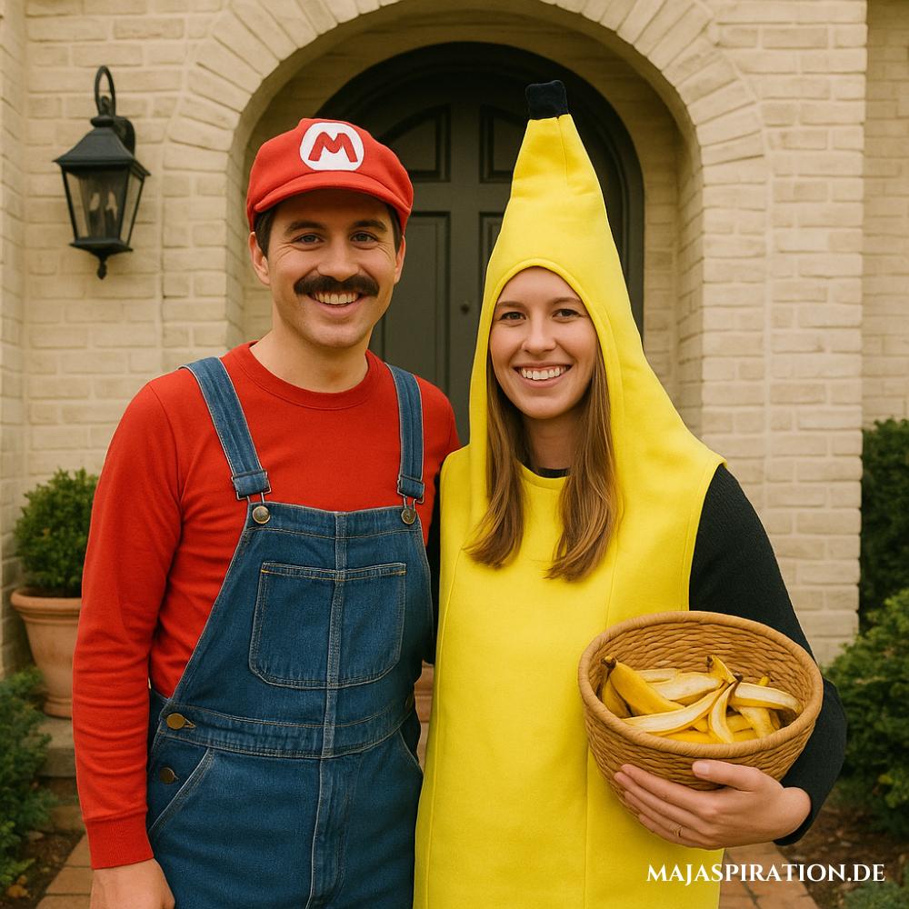 Mario und Banane Kostüm Idee für Paare