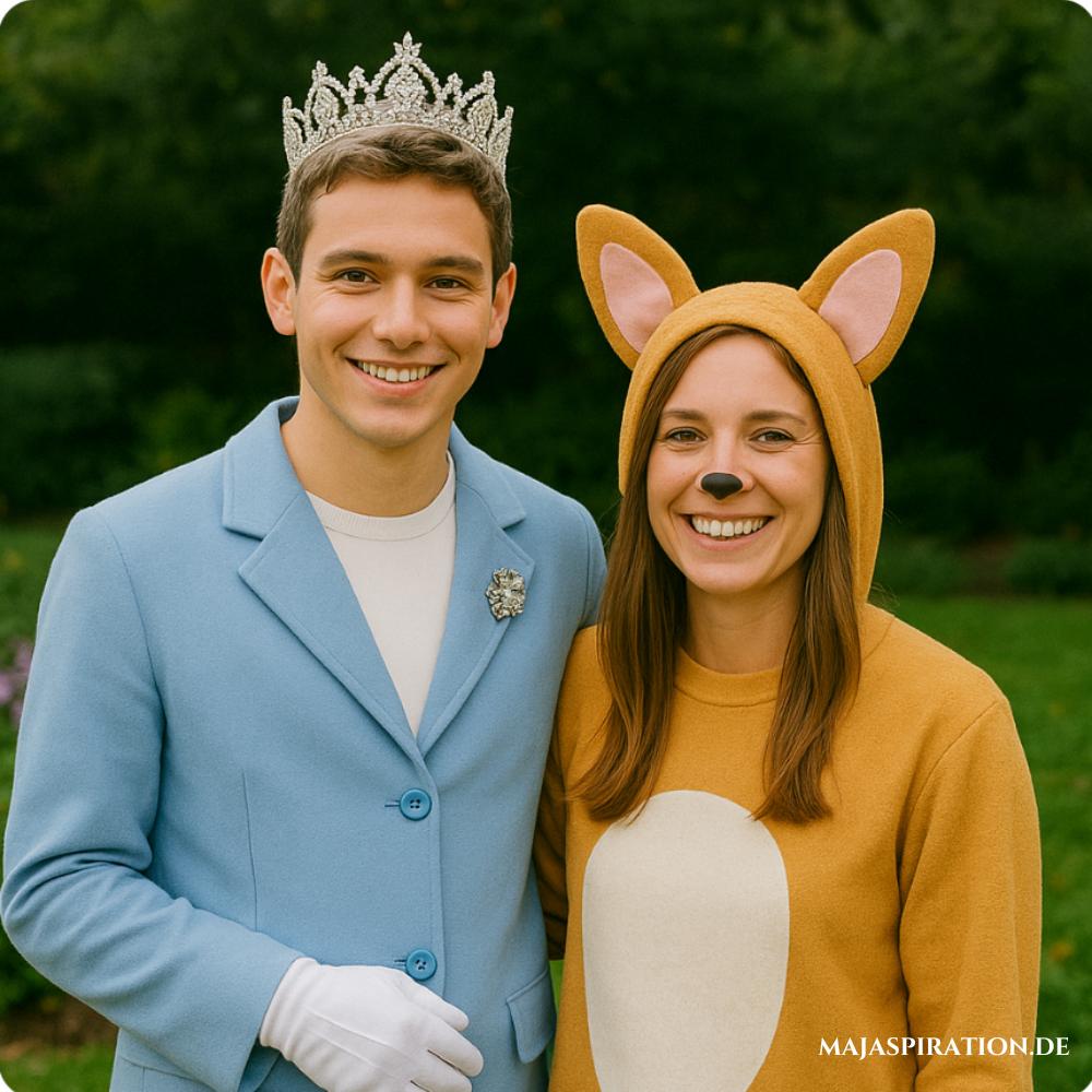 Queen & Corgi Paar Kostümidee