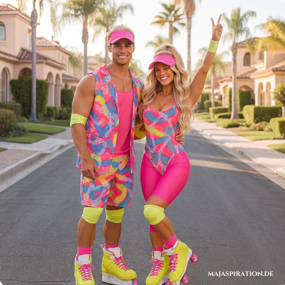 Retro Barbie & Ken als Kostümidee für Paare