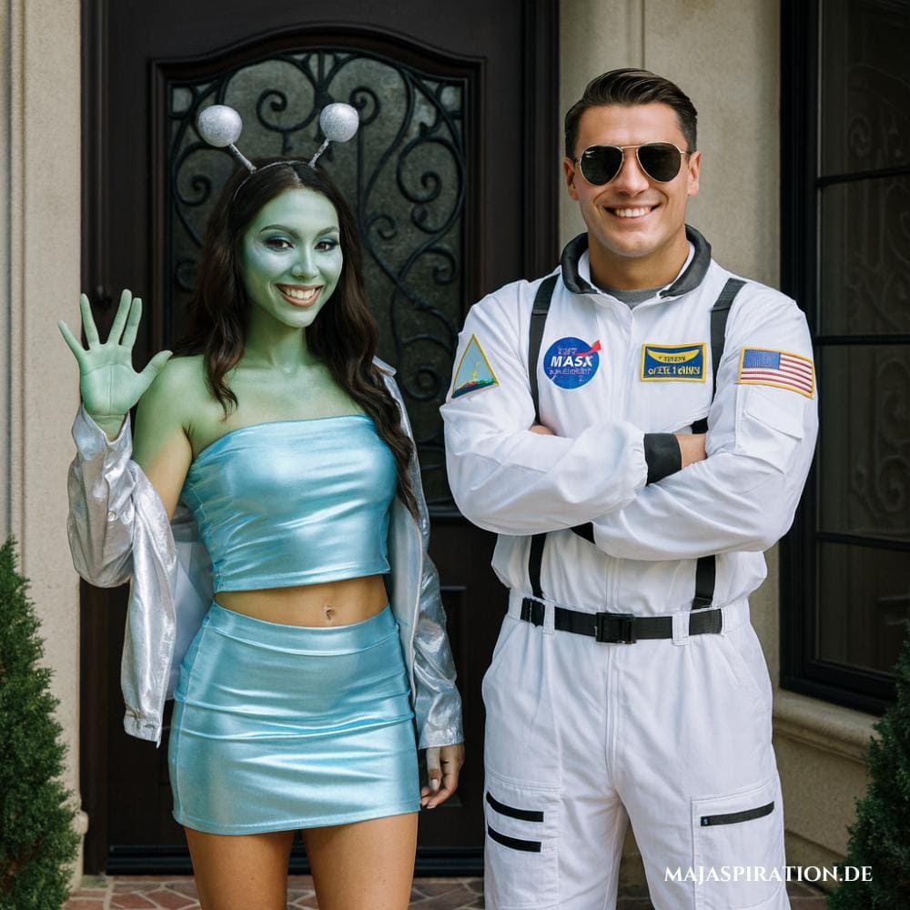 Alien und Astronaut Kostümidee für Paare