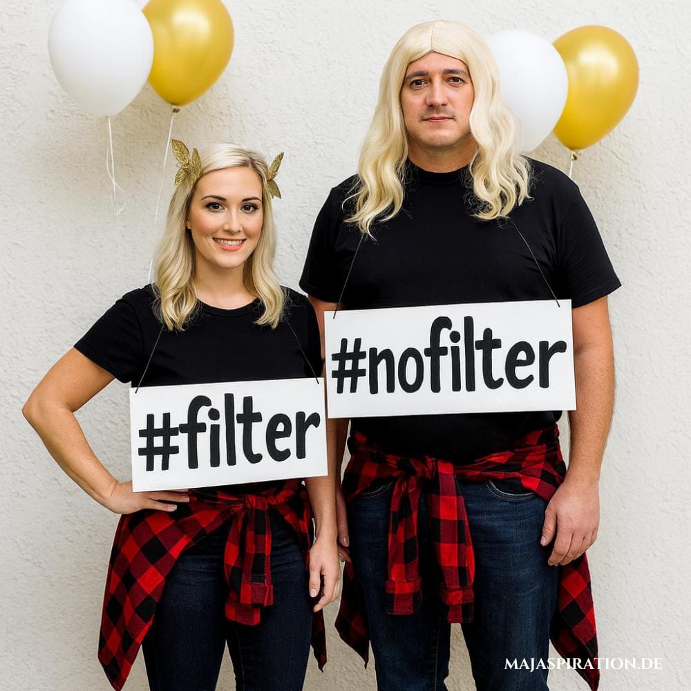 #filter und #nofilter Kostümidee für Paare