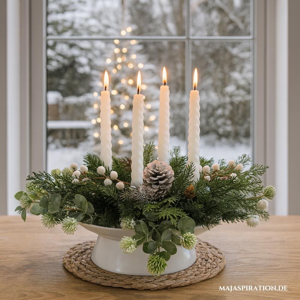 Weihnachten Centerpiece Idee für den Tisch 