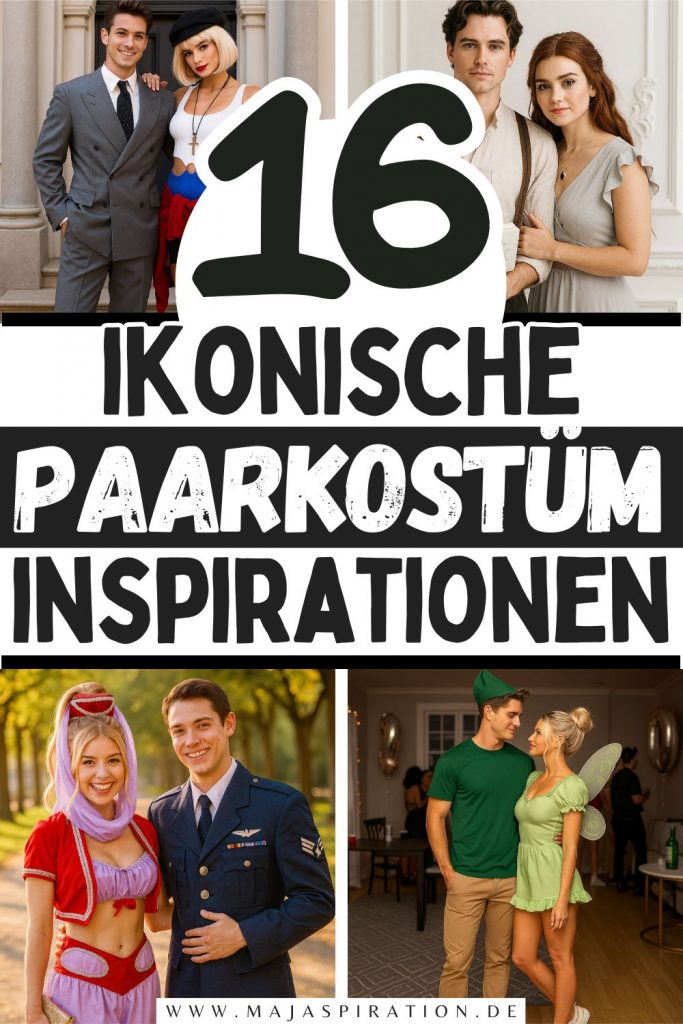 16 ikonische Paarkostüm Ideen Pin