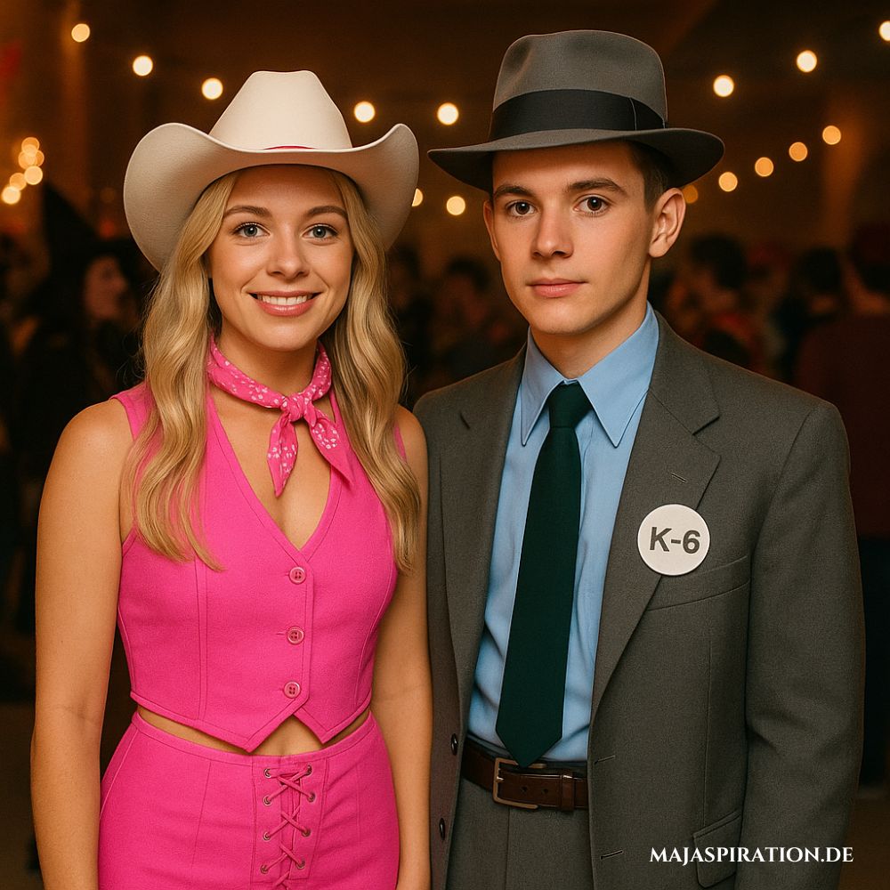 Barbie & Oppenheimer als humorvolles Paar Kostüm