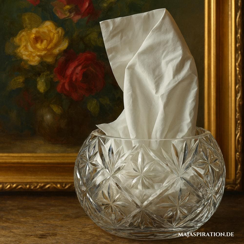 Stilvolle Taschentuch-Vase als elegante Home Decor Idee