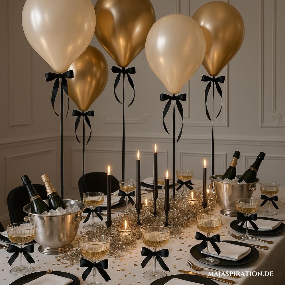 Bows & Bubbles Silvester Party Deko Theme