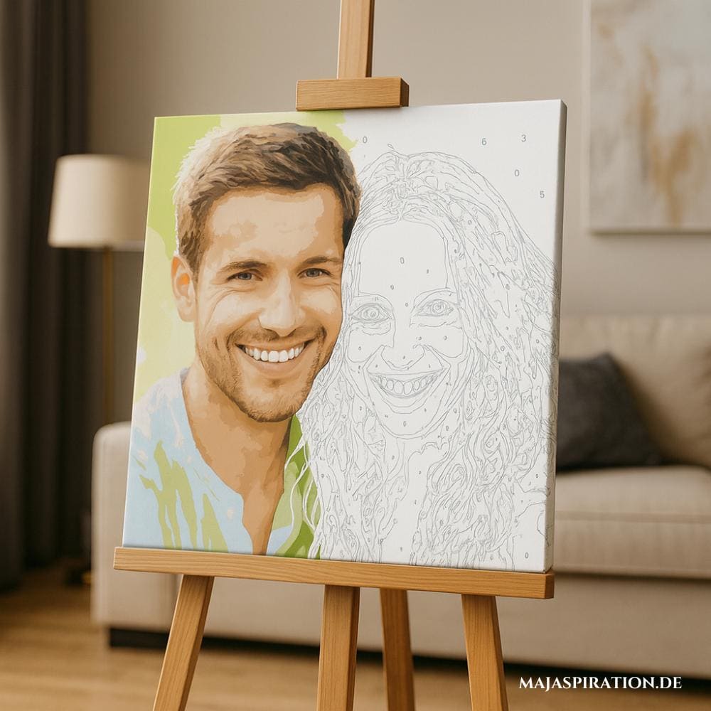 Gemeinsames Portrait zeichnen oder malen