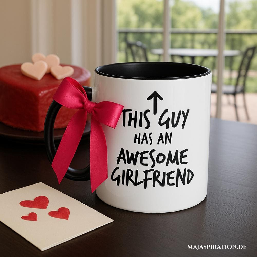 Humorvolle Tasse als lustige Idee zum Valentinstag für ihn