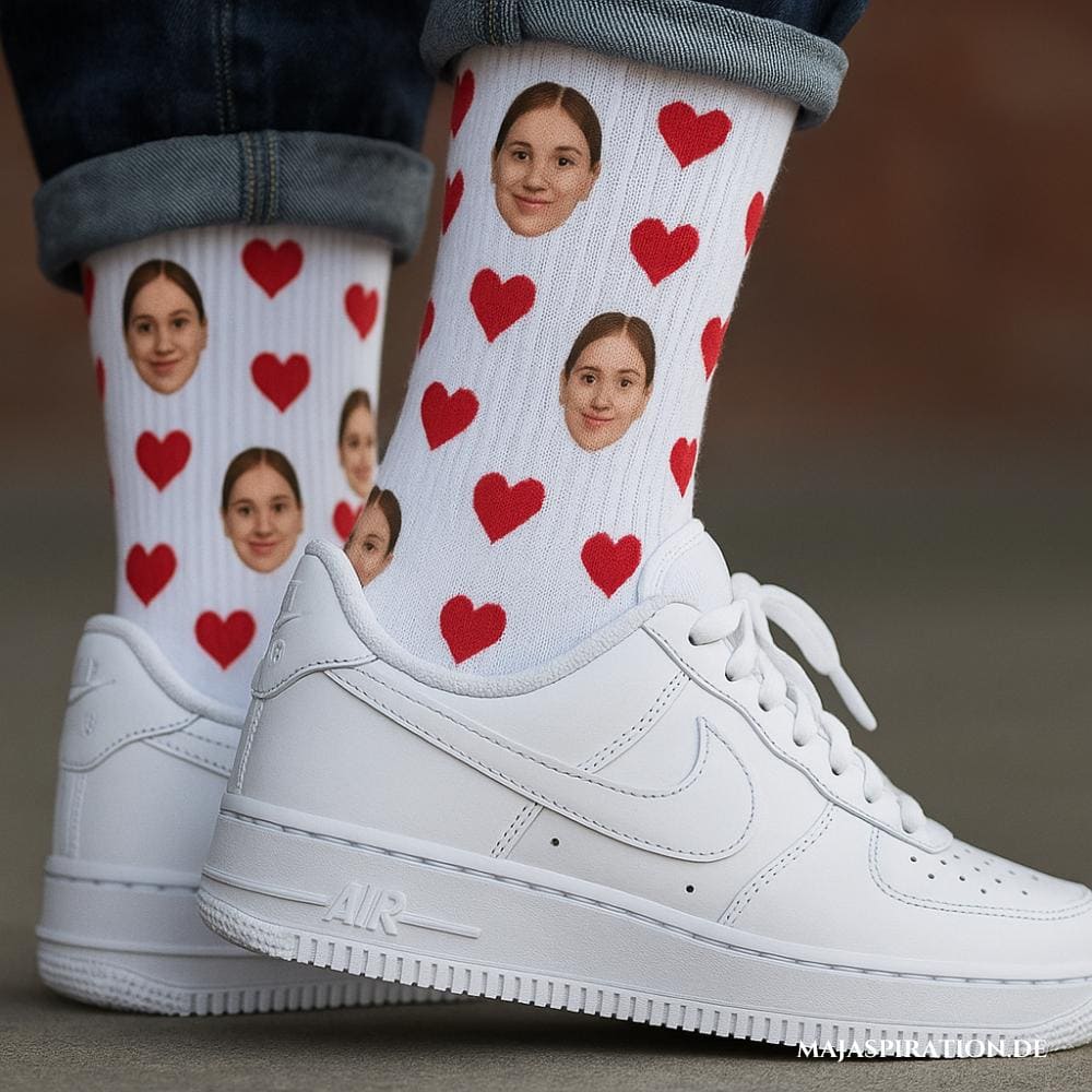 Bedruckte Socken als lustige Geschenkidee für Paare