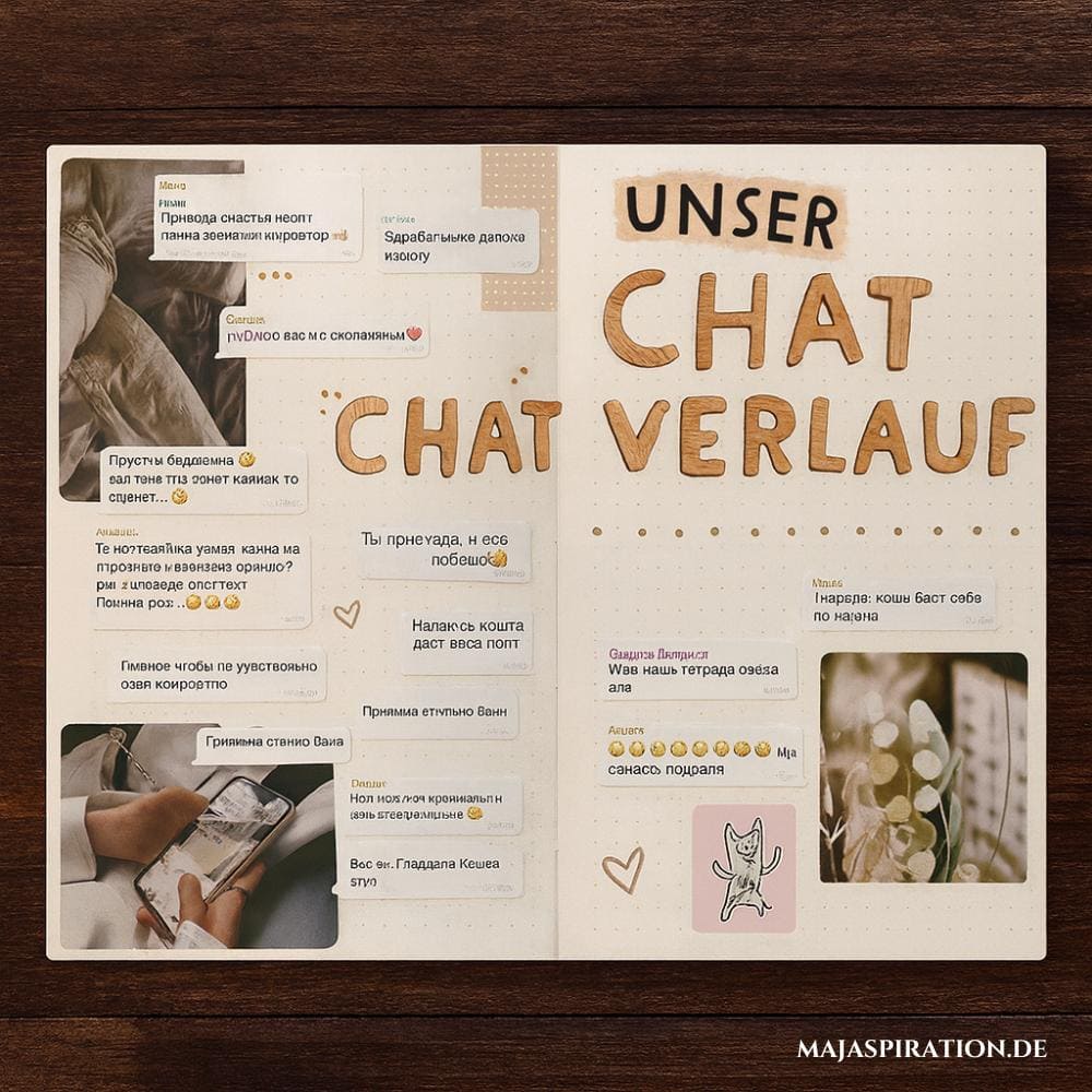 Gemeinsamer Chatverlauf als gedrucktes Buch