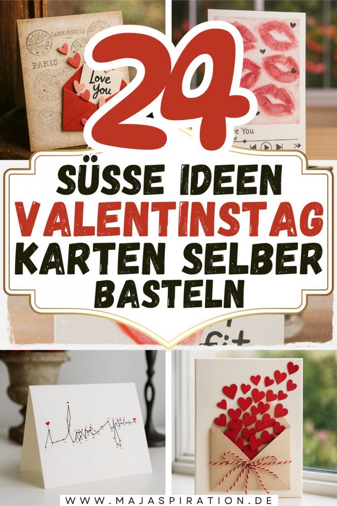 24 Ideen Valentinstagskarte selber basteln Pin