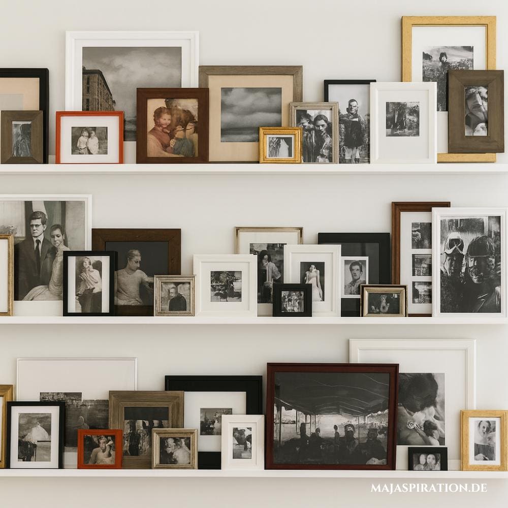 Foto Galerie auf drei Schweberegalen