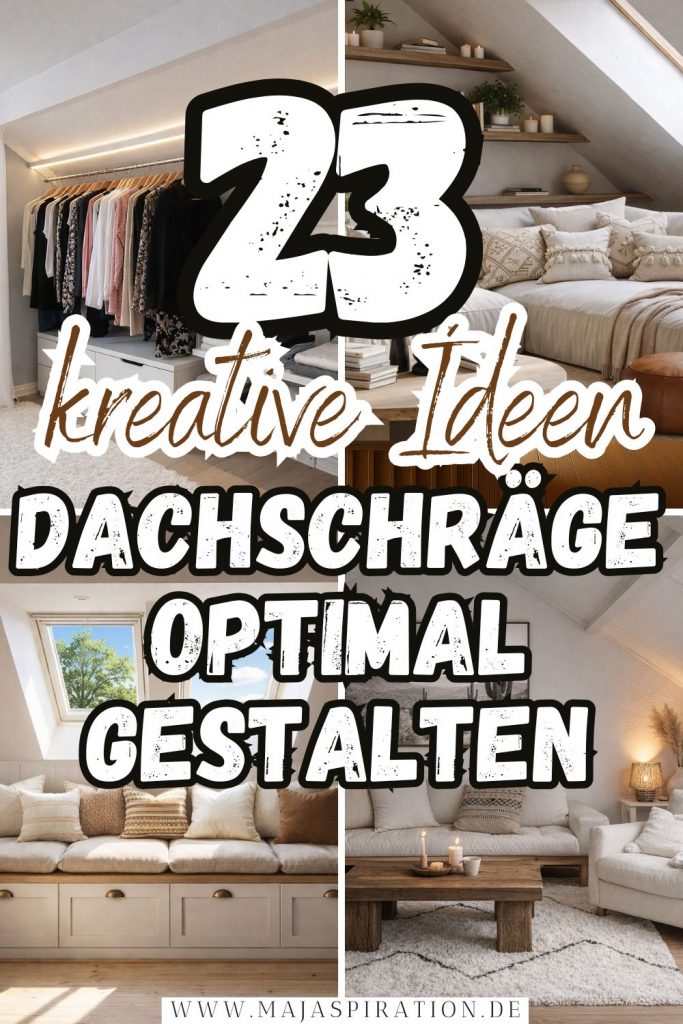 Dachschräge optimal gestalten Ideen Pin