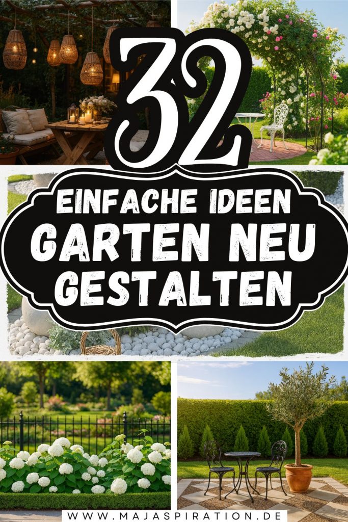 32 Ideen Garten neu gestalten Pin