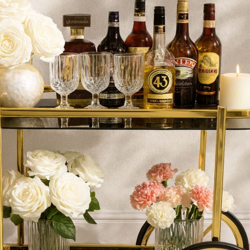 21 Home Bar Ideen mit Servierwagen