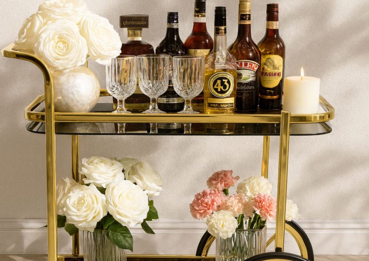 21 Home Bar Ideen mit Servierwagen