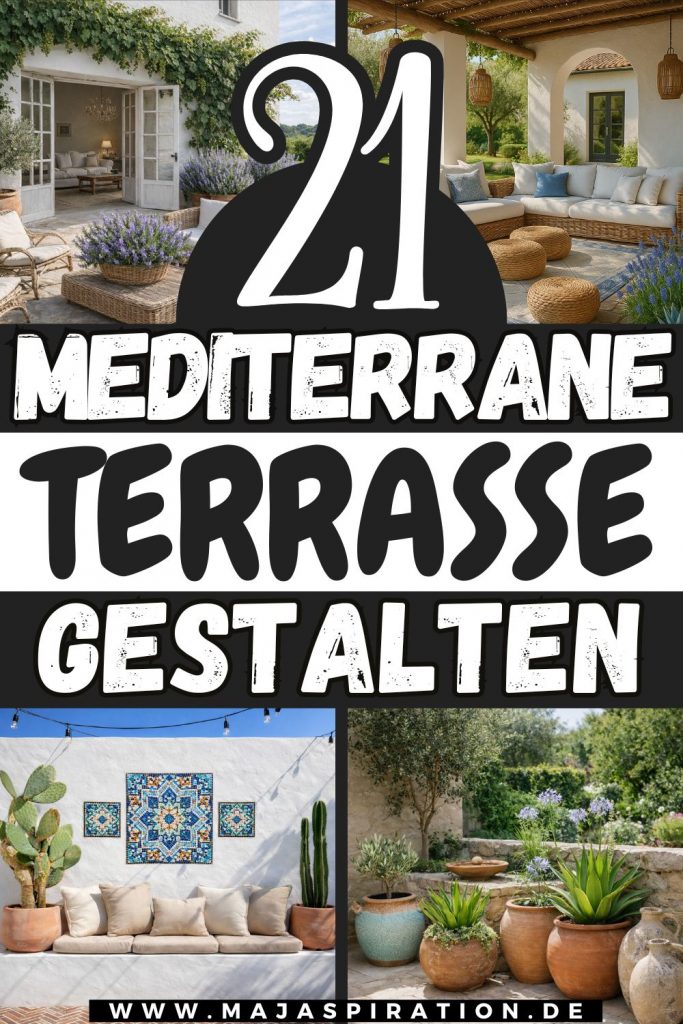 Mediterrane Terrasse gestalten Ideen Pin