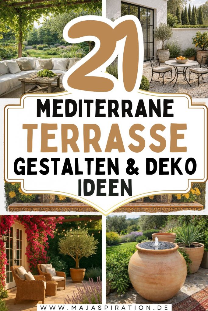 Mediterrane Terrassen gestalten Ideen Pin 