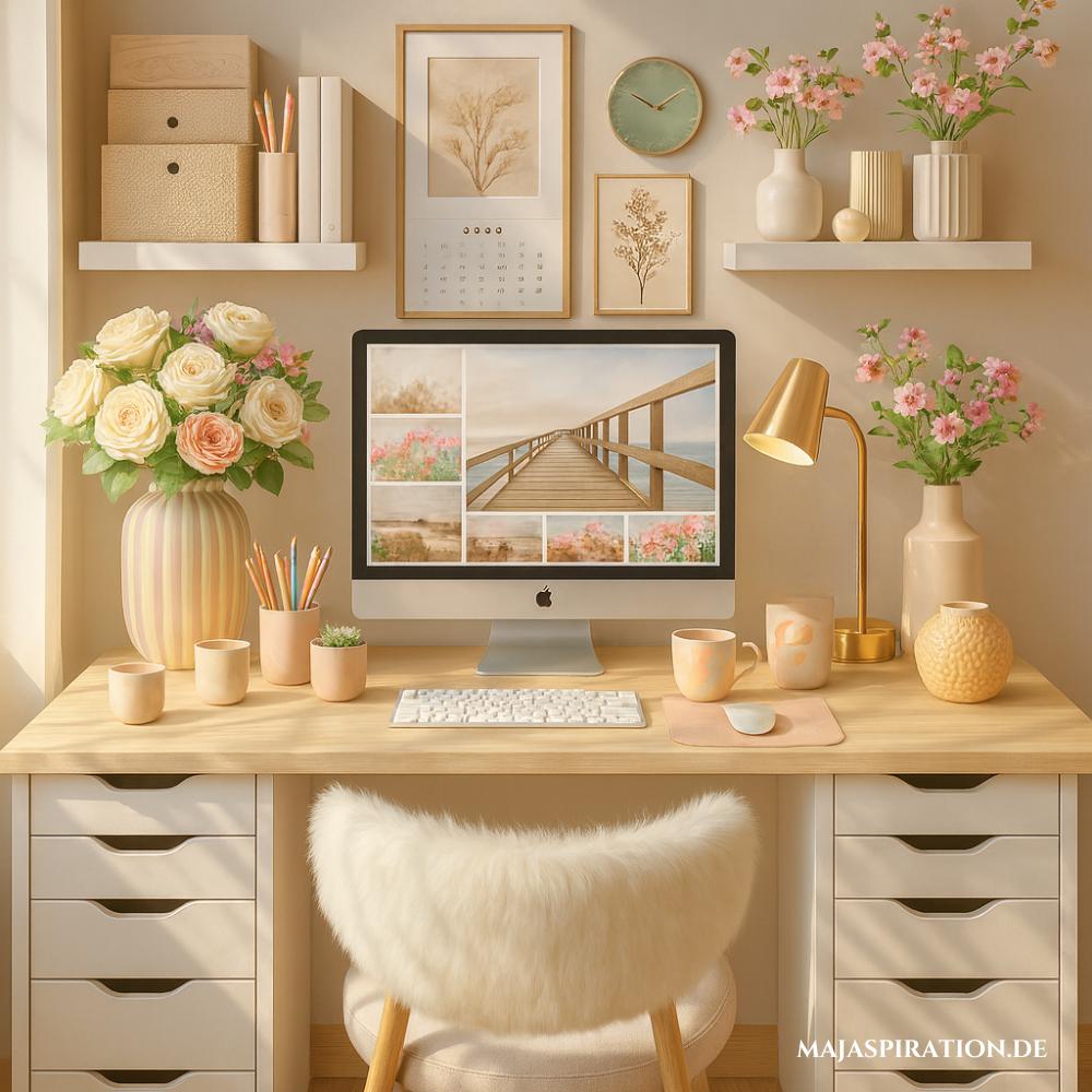 Home Office Deko Idee in Pinterest Ästhetik