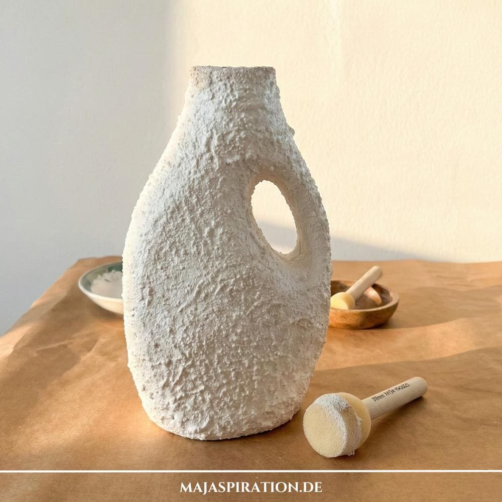DIY Vase mit Backpulver-Farbe