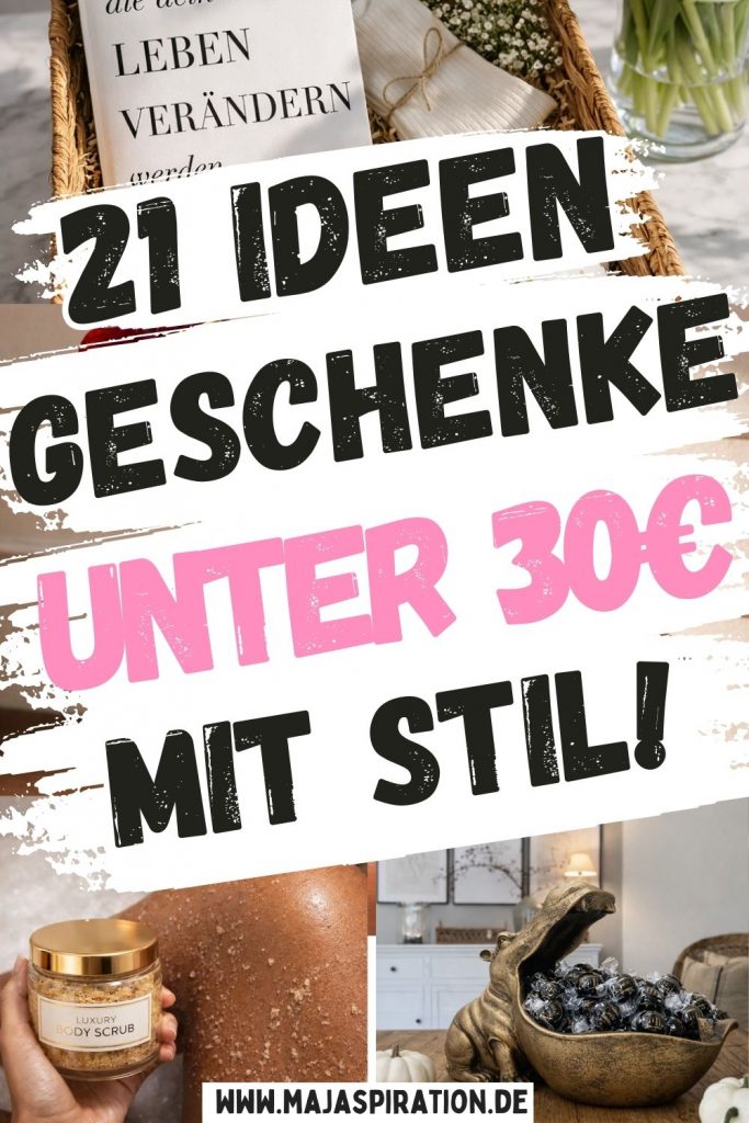 21 stilvolle Geschenkideen unter 30€ Pin