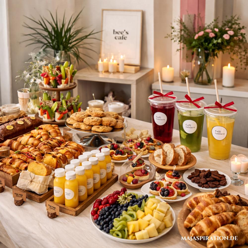 Home Café inspirierter Mädelsabend mit Säften und Brotschnitten