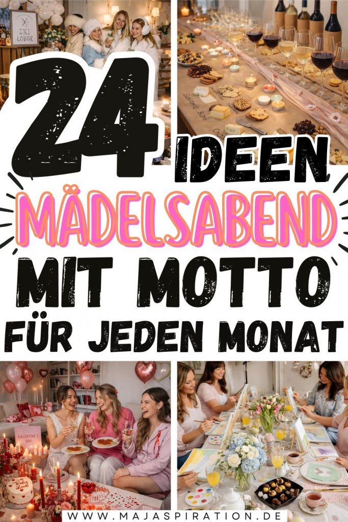 24 kreative Mädelsabend Ideen mit Motto Pin