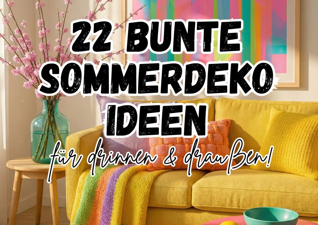 22 bunte Sommerdeko Ideen für drinnen und draußen
