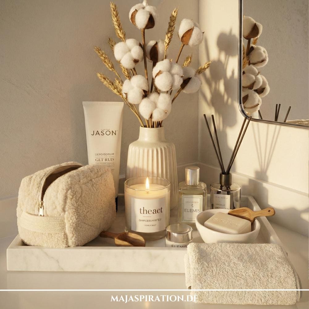 Ästhetische Badezimmer Dekorationsidee in Weiß