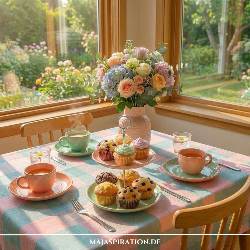 Bunte Tischdeko Idee für den Sommer